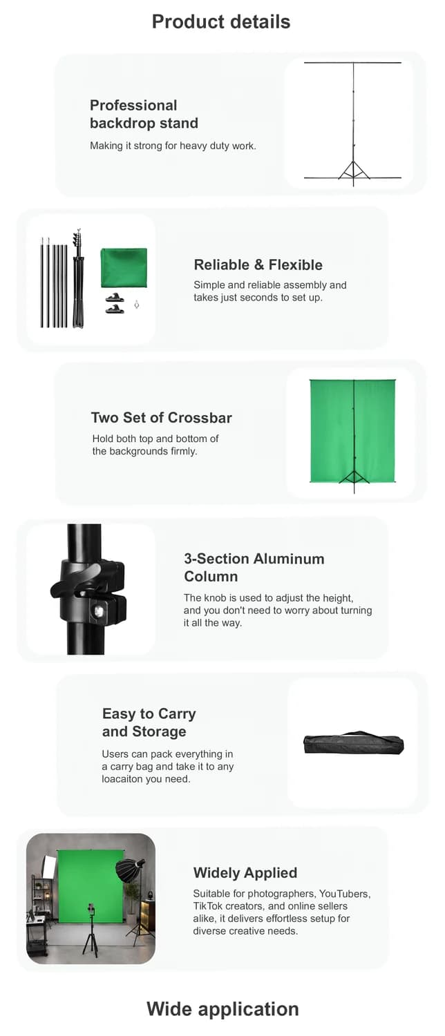 H Background Stand Kit detail 1
