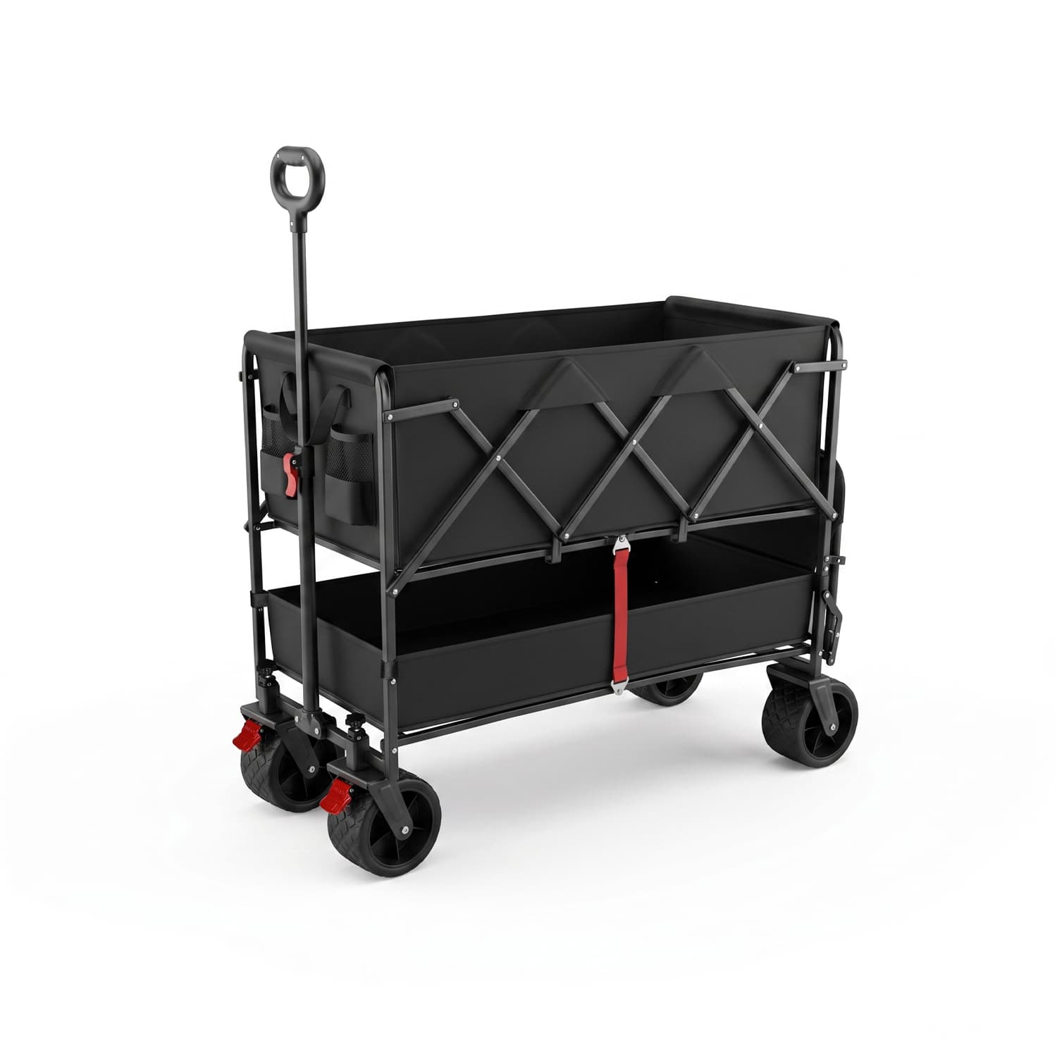 Dual-Layer Folding Photography Utility Wagon