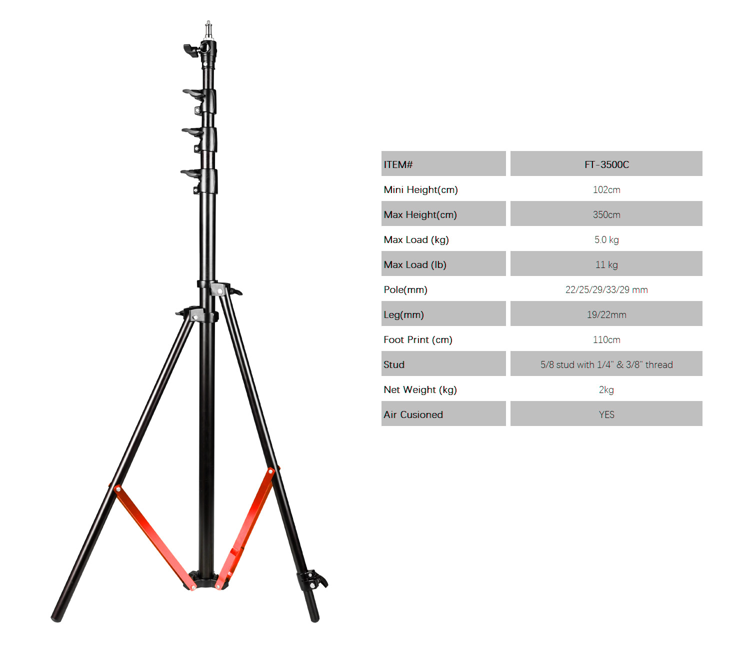 Corner-Style Light Stand detail 2
