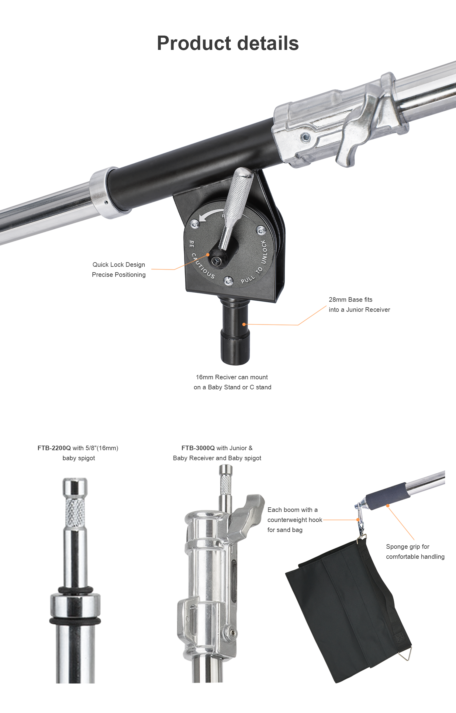 Quick Lock Boom Arm detail 2