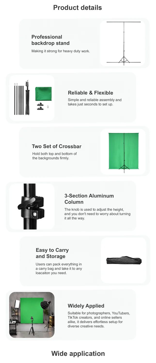 H Background Stand Kit detail 1
