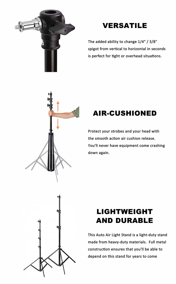 240cm Auto Air Light Stand detail 3