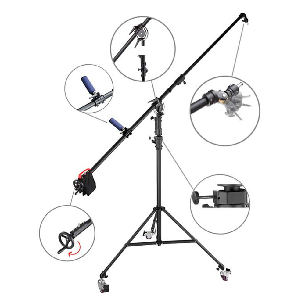 Professional Heavy Duty Reclined Rotatable Super Boom Stand - 2