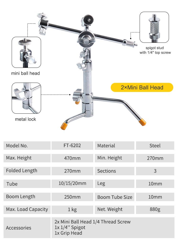 Mini Table Pocket C-Stand detail 2