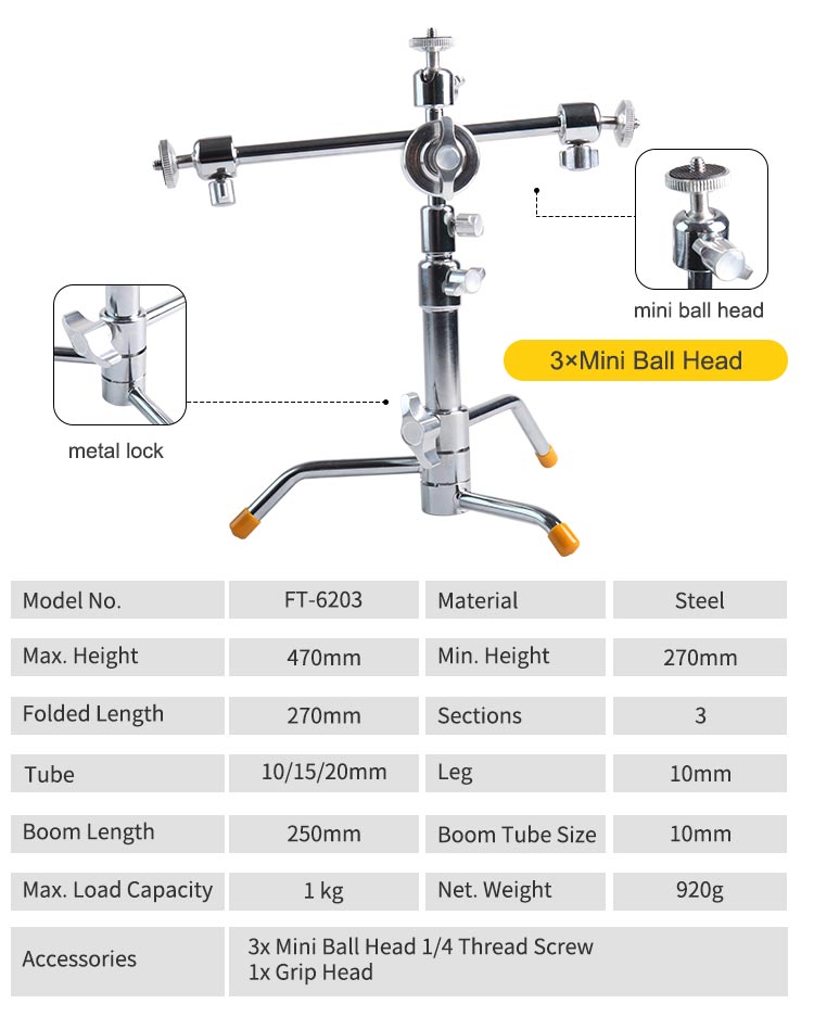 Mini Table Pocket C-Stand detail 3