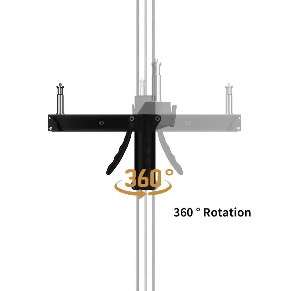 225cm Wheeled Column Stand With 1 Sliding Arm - 4
