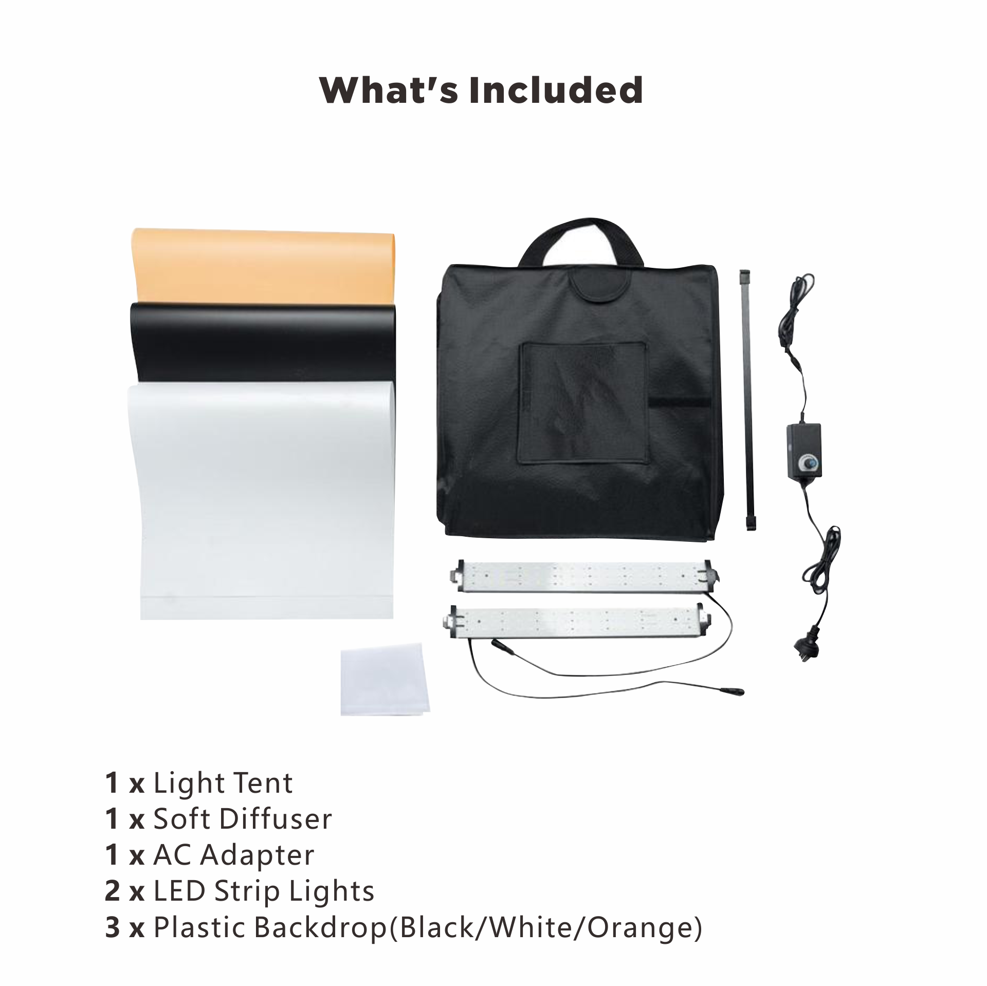 Foldable Product Photography LED Shooting Light Tent detail 1