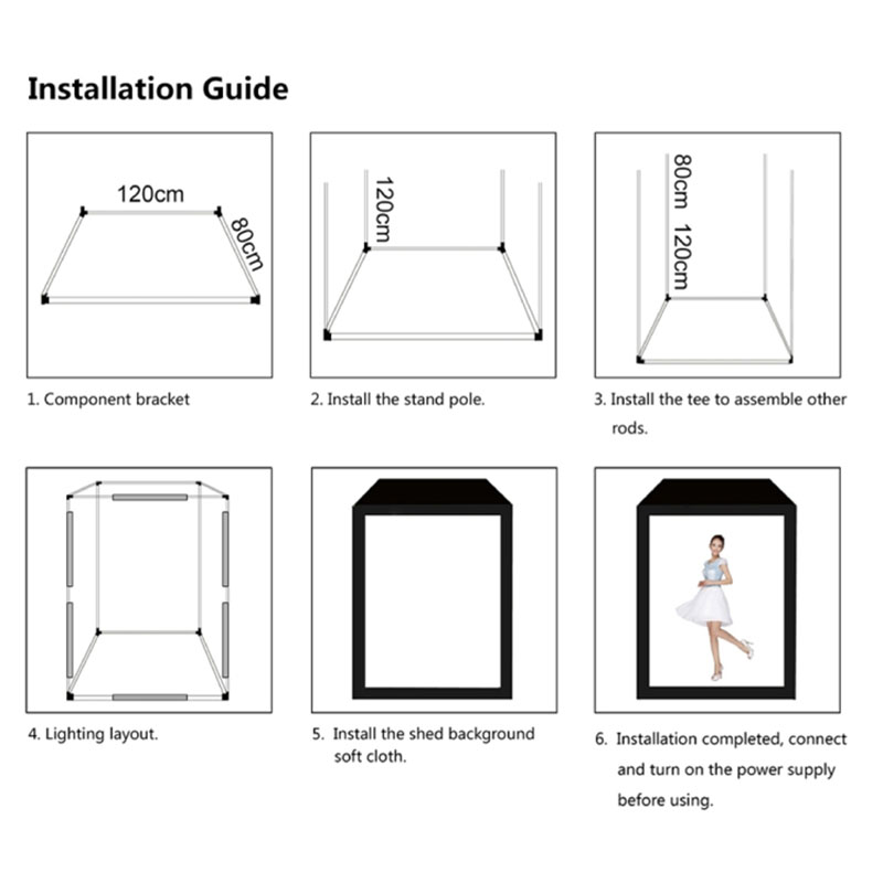 200CM Portable Photo Studio Softbox Photography Lightbox Shooting Light Tent - 9