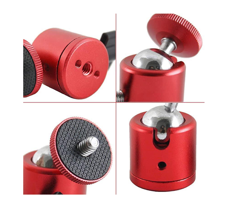 360 Degree Rotating Swivel Mini Ball Head 1/4" Screw Mount Holder For DSLR Camera Tripod - 3