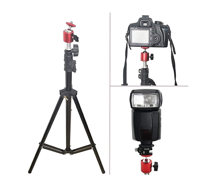 360 Degree Rotating Swivel Mini Ball Head 1/4" Screw Mount Holder For DSLR Camera Tripod - 6