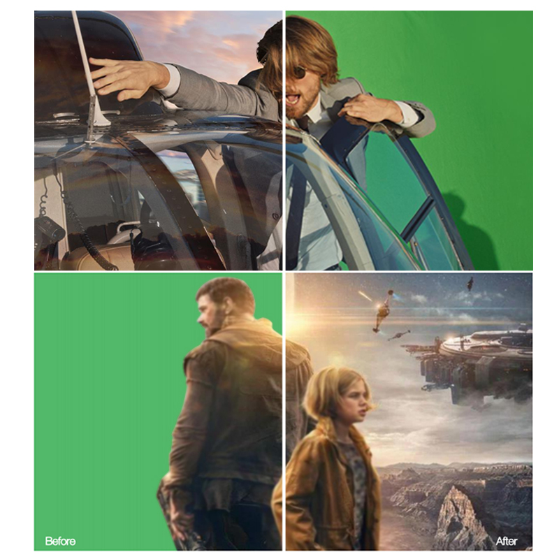 Chroma Key Green Screen Collapsible Panoramic Background - 5