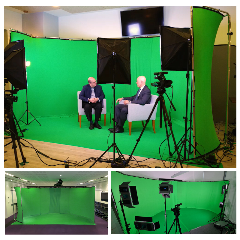 Chroma Key Green Screen Collapsible Panoramic Background - 7