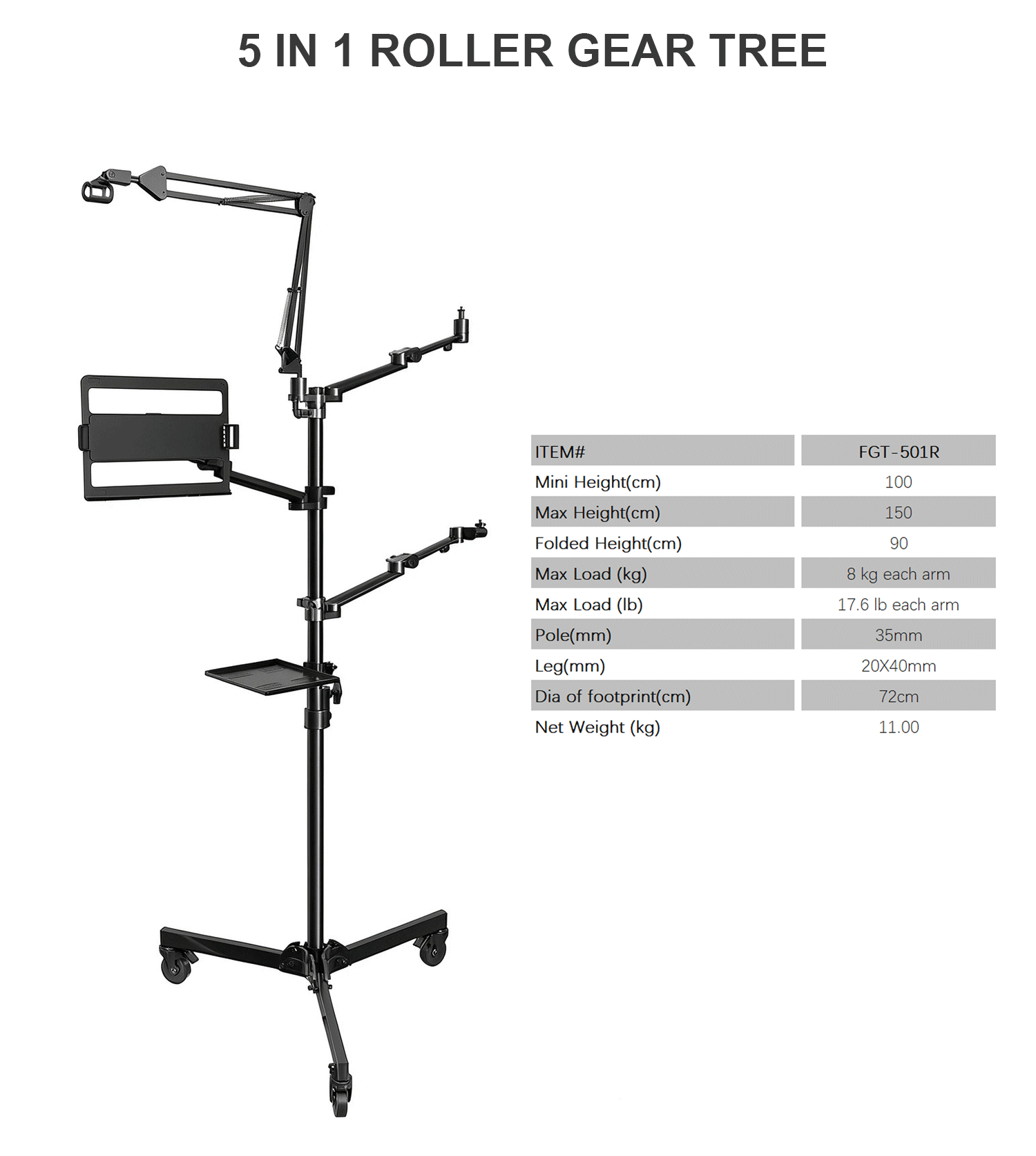 5 in 1 Roller Gear Tree detail 1